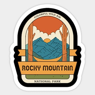 Rocky Mountain National Park Vintage Travel Sticker